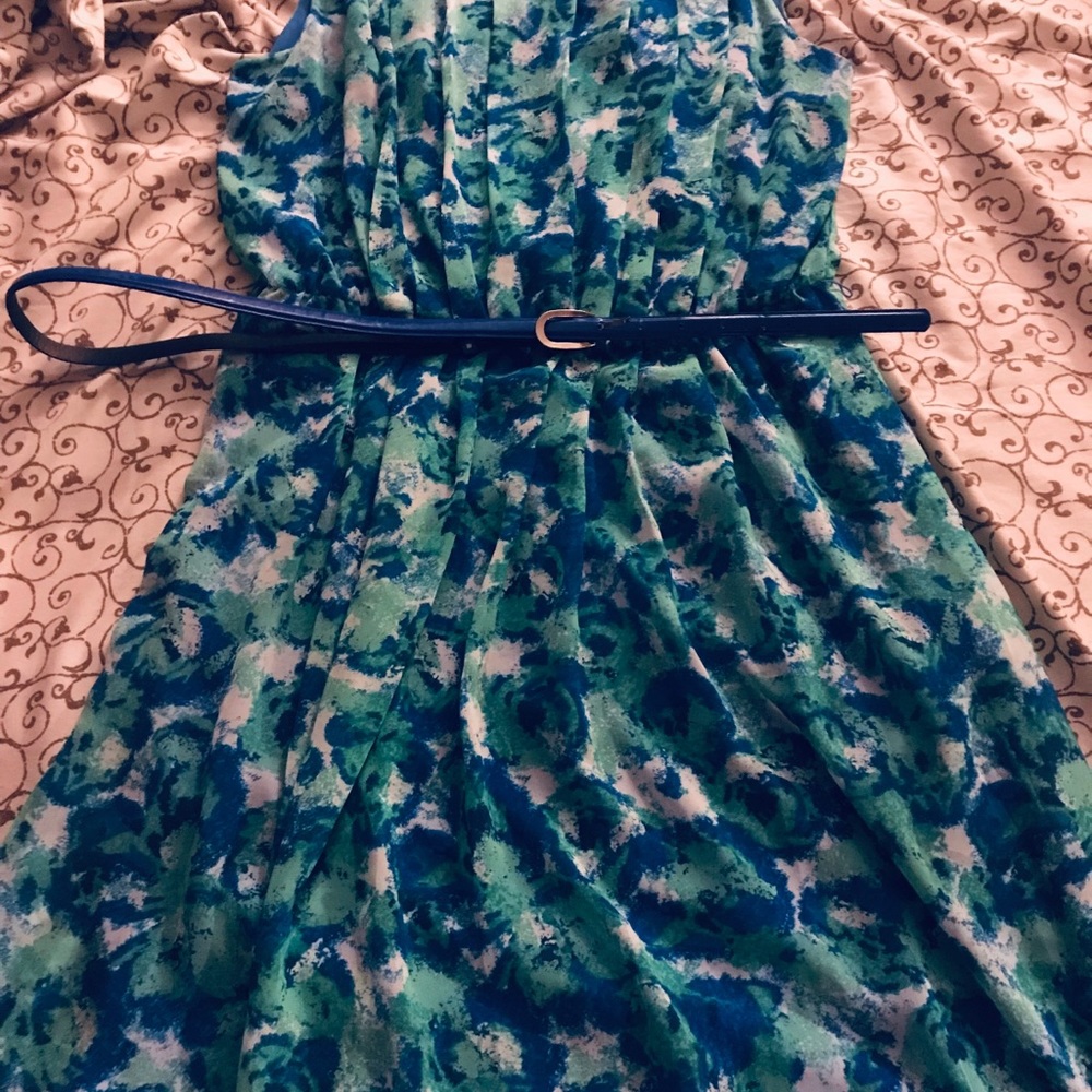 Cato Teal and Navy Maxi Dress